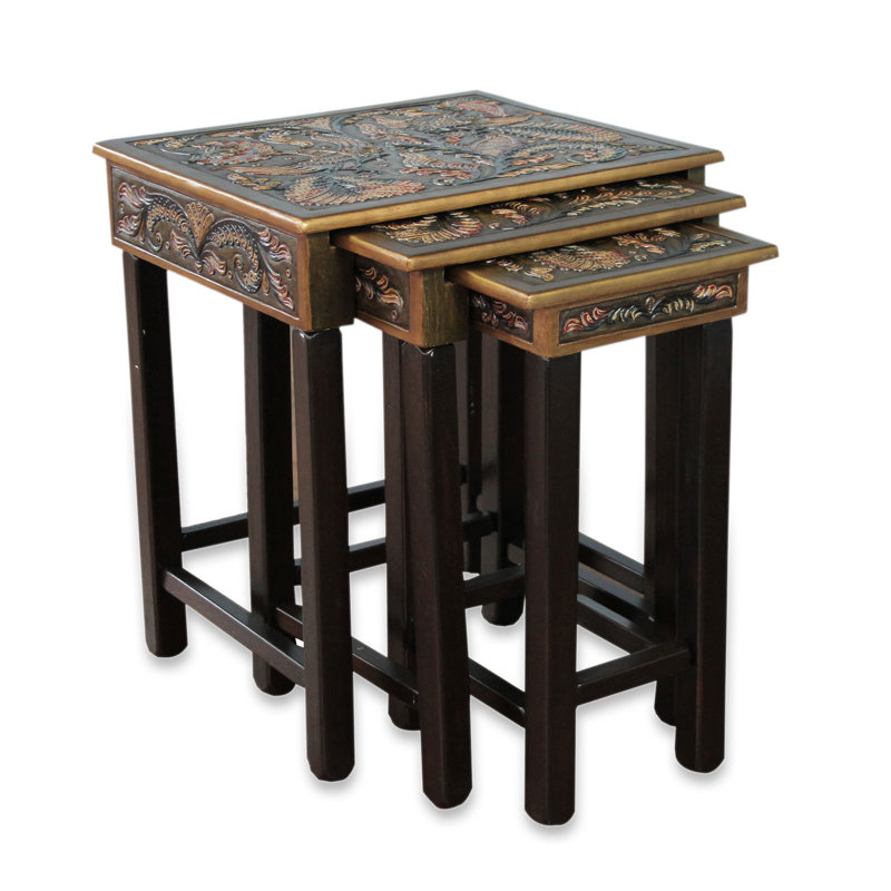 Bungalow Rose FaithSharona Solid Wood Nesting Tables & Reviews Wayfair